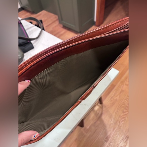 Johnston & Murphy Brown Leather Men's computer case - Picture 2 of 9